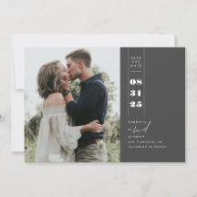Modernes Minimalistisches Save the Date Vertikales