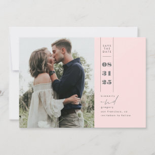 Modernes Minimalistisches Save the Date Vertikales