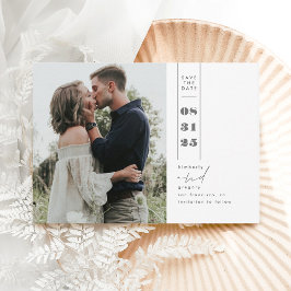 Modernes Minimalistisches Save the Date Vertikales