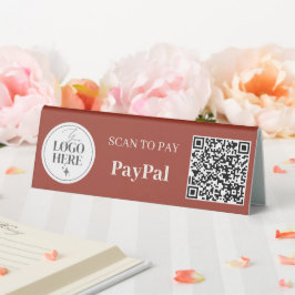 Modernes Minimalistisches Scannen zum Bezahlen QR- Tischaufsteller