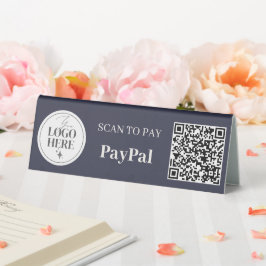 Modernes Minimalistisches Scannen zum Bezahlen QR- Tischaufsteller