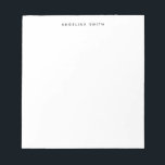 Modernes Minimalistisches Schlicht Einfaches Schwa Notizblock<br><div class="desc">Stilvolles Elegantes Modernes Minimalistisches Design</div>