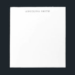 Modernes Minimalistisches Schlicht Einfaches Schwa Notizblock<br><div class="desc">Stilvolles Elegantes Modernes Minimalistisches Design</div>
