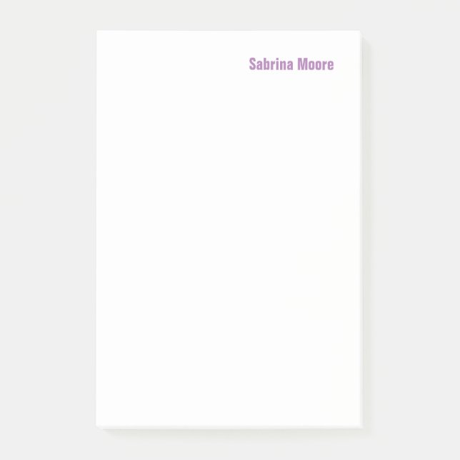 Modernes Minimalistisches Schlichtes Beruflich Post-it Klebezettel (Vorderseite)