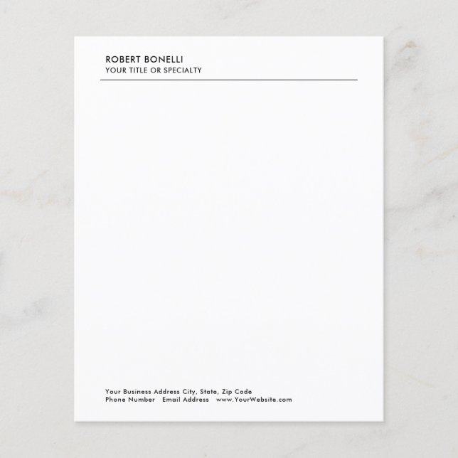 Modernes, Minimalistisches Schlichtes Business (Vorderseite)