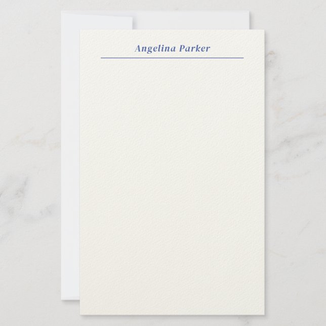 Modernes Minimalistisches, Schlichtes, einfaches B Briefpapier (Vorderseite)