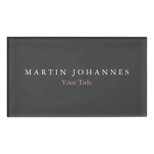 Modernes, Minimalistisches Schlichtes Elegantes Gr Namenschild