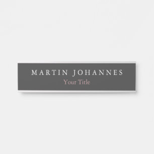 Modernes, Minimalistisches Schlichtes Elegantes Gr Türschild