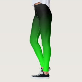 Modernes Minimalistisches Schwarz-Kalkgrün Leggings
