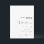 Modernes Minimalistisches Schwarz-Weiß-Bat Mitzvah Einladung<br><div class="desc">Modernes Minimalistisches Schwarz-Weiß-Bat Mitzvah Einladung</div>