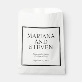 Modernes Minimalistisches Schwarz-weiß Geschenktütchen