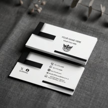 Modernes minimalistisches Schwarz-Weiß-Logo Visite