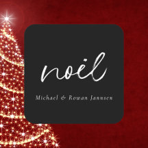 Modernes Minimalistisches Schwarz-Weiß-Weihnachten