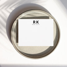 Modernes Minimalistisches Schwarz-Zwei-Monogramm