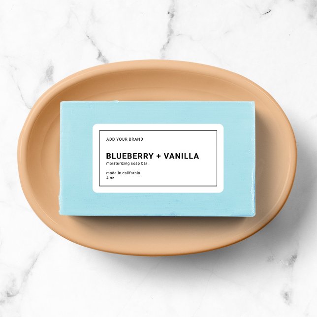 Modernes, Minimalistisches, schwarzes Grenzprodukt Adressaufkleber (Von Creator hochgeladen)