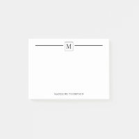 Modernes Minimalistisches Schwarzes Monogramm-Quad