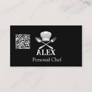 Modernes minimalistisches schwarzes QR-Code-Design Visitenkarte