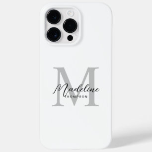 Modernes Minimalistisches Schwarzes Script, Weiß G Case-Mate iPhone 14 Pro Max Hülle