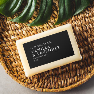 Modernes Minimalistisches Schwarzes Seifenlabel Etiketten