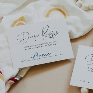 Modernes Minimalistisches Script-Baby-Duschdusche- Begleitkarte