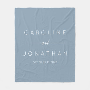 Modernes Minimalistisches Script Custom Wedding Du Fleecedecke