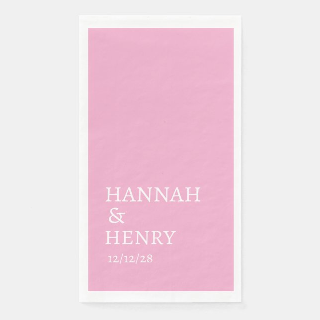 MODERNES MINIMALISTISCHES SCRIPT CUSTOM WEDING SERVIETTE (Vorderseite)