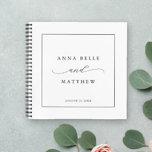 Modernes Minimalistisches Script Elegante Wedding Notizbuch