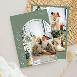 Modernes Minimalistisches Script Happy Holidays Fo Feiertagskarte<br><div class="desc">Moderne Minimalistische Script Happy Holidays Foto Sage Holiday Card</div>