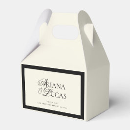 Modernes Minimalistisches Script Schwarz und Weiß  Geschenkschachtel