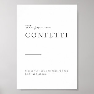 Modernes Minimalistisches Script Wedding Confetti  Poster