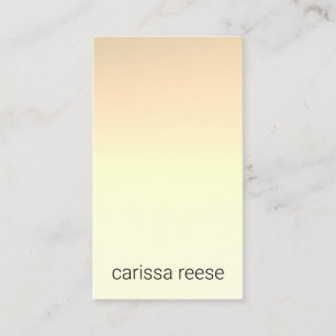 Modernes Minimalistisches Simple Yellow Ombre Beru Visitenkarte