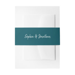 Modernes Minimalistisches Skript | Aquamarine Hoch Einladungsbanderole