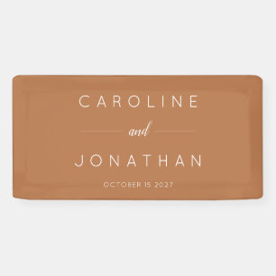 Modernes Minimalistisches Skript Custom Wedding Te Banner