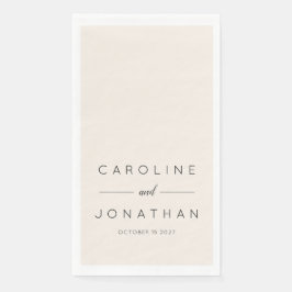 Modernes Minimalistisches Skript - Eigene Hochzeit Serviette