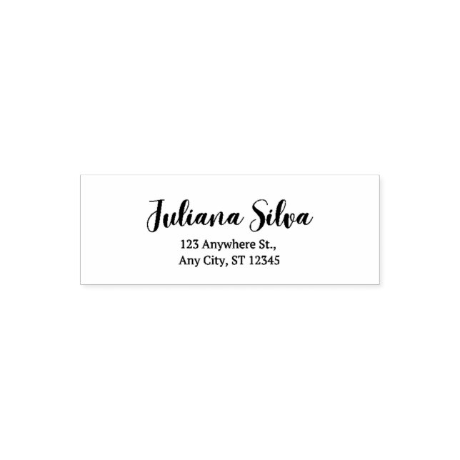 Modernes Minimalistisches Skript | Hochzeitsfeier  Permastempel (Design)