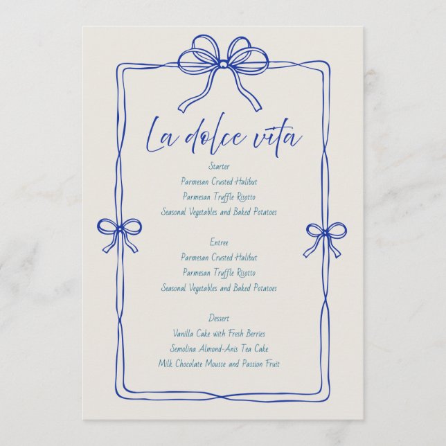 Modernes Minimalistisches Skript | Hochzeitsmenü Menükarte (Vorderseite)