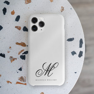 Modernes Minimalistisches Skript Schwarz-weiß Mit  Case-Mate iPhone Hülle