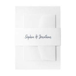 Modernes Minimalistisches Skript | Weiße Hochzeit Einladungsbanderole
