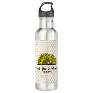 Modernes Minimalistisches Sonnenblumen-Skript Edelstahlflasche