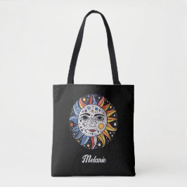 Modernes Minimalistisches Sonnenmongramm Tasche