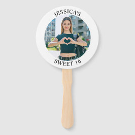 Modernes Minimalistisches Sweet 16 Birthday Circle Fächer