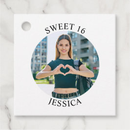 Modernes Minimalistisches Sweet 16 Birthday Circle Geschenkanhänger