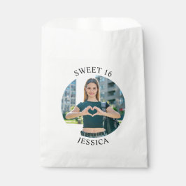 Modernes Minimalistisches Sweet 16 Birthday Circle Geschenktütchen