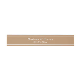 Modernes Minimalistisches Tan Beige Einladungsbanderole