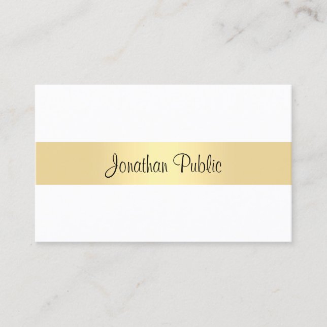 Modernes Minimalistisches Template-Kalligrafie-Skr Visitenkarte (Vorderseite)