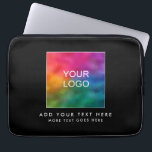 Modernes Minimalistisches Template-Logo Laptopschutzhülle<br><div class="desc">Benutzerdefiniertes Upload-Logo Moderne Schwarz-Weiß-Moderne Elegant Template Electronics Bag / Tablet & Laptop-Hüllen / Neopren Laptop Schlauch 13 Zoll.</div>