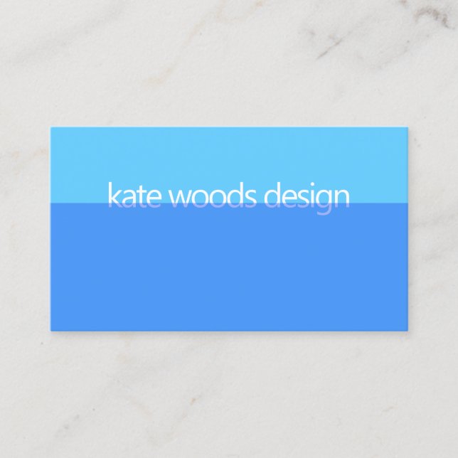 Modernes, minimalistisches, transparentes Cobalt B Visitenkarte (Vorderseite)