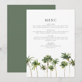 Modernes Minimalistisches Tropical Palm Tree Dinne Einladung