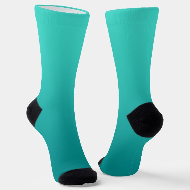 Modernes Minimalistisches Türkis Aquamarin Ombre Socken (Gewinkelt)