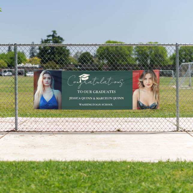 Modernes Minimalistisches Twins Abschluss Foto Par Banner (Insitu)